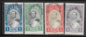 Albania #234-237 Over prints (MLH)  CV $18.00