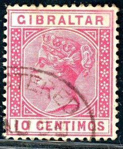 Gibraltar -1889 10c SG 23 Used GIBRALTAR POSTMARK (003256)