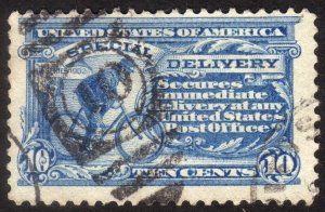 1917, US 10c, Used, Blue, Sc E11c