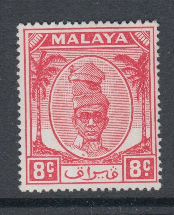 WS-C204 MALAYA - Perak, 1950 8C. Scarlet SG 134 MNH