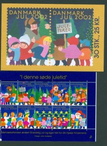 Denmark. 2002  Booklet. With 30 Christmas Seals  Mnh. Santa, Children, Music.