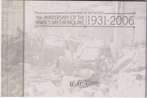 NEW ZEALAND 2006 75TH. ANNIV. OF HAWKES BAY EARTHQUAKE PRESTIGE BOOKLET