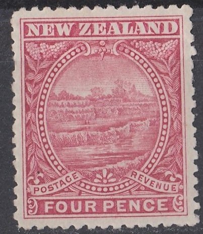 New Zealand White Terraces 1898 Sg 252 4d dull rose MLH