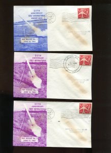 LOT OF 7 MCALLEN TEXAS 1961 ROCKET MAIL FLIGHT COVERS (LV 415) EZ45 SERIES