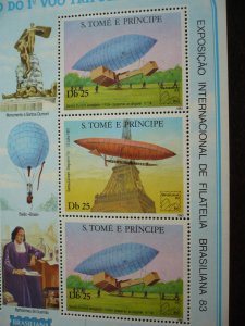 St. Thomas & Prince Islands - Set - First Manned Balloon Flight