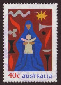 Australia 1999 Sc#1795, SG#1918 40c Madonna and Child USED-VF.