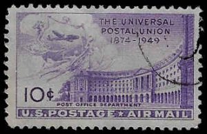 U.S. #C42 Used; 10c UPU - Post Office Dept Building & Plane (1949) (3)