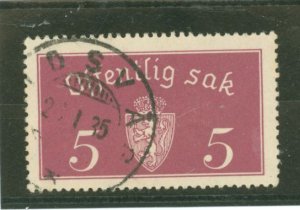 Norway #O10 Used Single