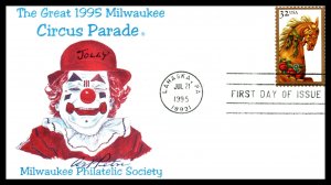 US 2976-2979 Carousel Horses Milwaukee Philatelic Society Set of Four U/A FDC