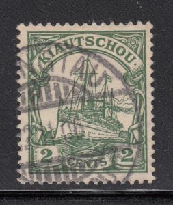 Kiauchau 1905 used Scott #24 2c Kaiser's Yacht  Variety: White dots LR '2'