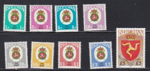Isle of Man # J17-25, Coat of Arms, Postage Dues, Mint NH, 1/2 Cat.