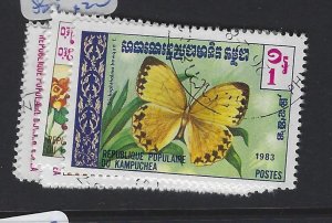 Cambodia Kampuchea SC 586-92 Butterfly VFU (2gvi)