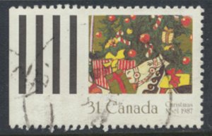 Canada  SG 1254 Used Christmas 1987  x booklet SB103  SC# 1151   see scan 