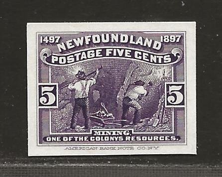 NEWFOUNDLAND  SC# 65P  CARD PROOF VF