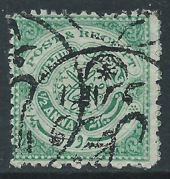 India-Faridkot, Sc #30, 1/2a Used