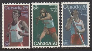 Canada 664-666 Summer Olympics MNH VF