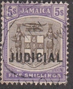 Jamaica # 45 Used with JUDICIAL Overprint, Revenue Stamp