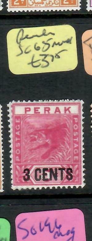 MALAYA PERAK  (P1305BB)  TIGER 3C/2C  SG 65   MNH