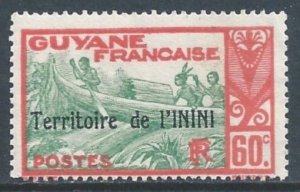 Inini #17 NH 60c French Guiana Shooting Rapids Issue Ovptd. Territoire ...