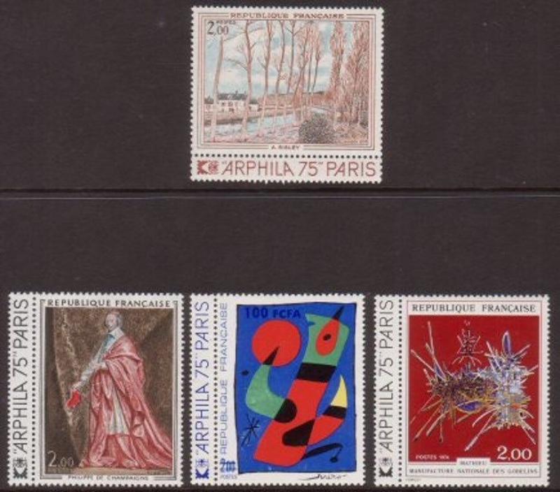 France 1974 Art ARPHILIA VF MNH (1394-7)