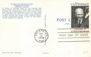 1383 6c DWIGHT D. EISENHOWER - Place of Meditation post card