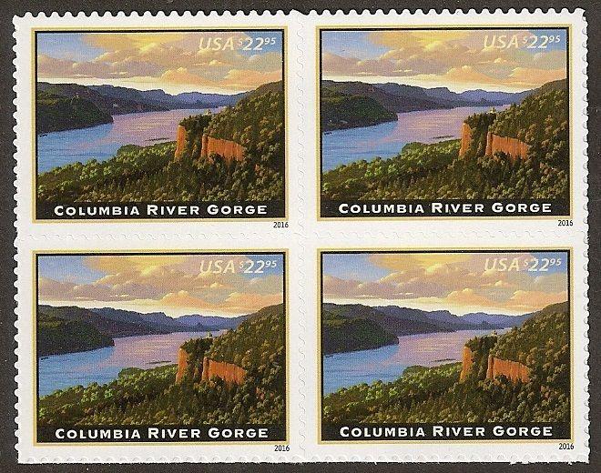 US 5041 Express Mail Columbia River Gorge $22.95 block 4 MNH 2016