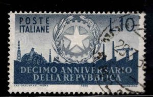 Italy Scott 710 Used Arms of the Republic set