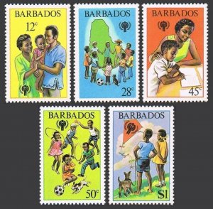 Barbados 519-523, MNH. Michel 489-493. Year of Child IYC-1979. Dogs, Map.