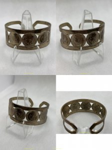 BRAZALETE DE PLATA COMPUESTO DE MONEDAS DE 50 CENTS