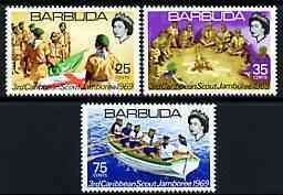 BARBUDA - 1969 - Caribbean Scout Jamboree - Perf 3v Set - Mint Never Hinged