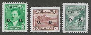Philippines O53-O55 Complete  MNH SC:$3.00
