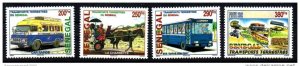 Senegal 2002/2004 Land Transport Bus Horse Train Motorcycle 4 Val. RARE MNH-