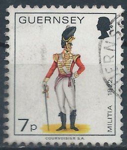 Guernsey 1974 - 7p Militia - SG107a used