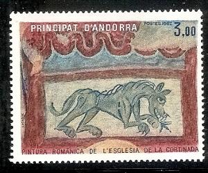 Andorra-French 299 MNH 1982 Horse, Roman Wall Painting