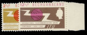 BECHUANALAND PROTECTORATE QEII SG190-191, 1965 ITU centenary set, NH MINT.