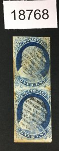 MOMEN: US STAMPS # 9 PAIR POS.90-100R1L USED LOT #18768