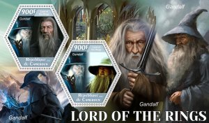 Stamps. Cinema. The Lord of the Rings 2022 year 1+1 sheets perforated MNH**