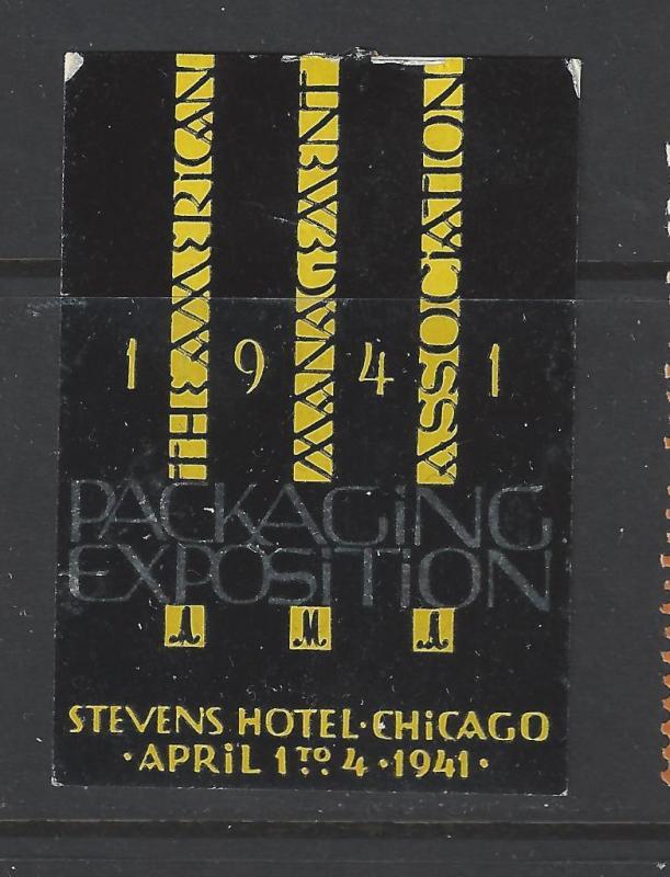 1941 Packaging Expo, Stevens Hotel, Chicago, IL Poster Stamp - (AV113)