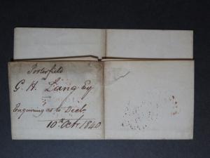 Scotland Glasgow 1840 Stampless Cover to London / No Letter  - Z8693