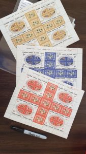 Cuba #648-62 (sheets), Never Hinged, Cat. Val= $255.75, (E45