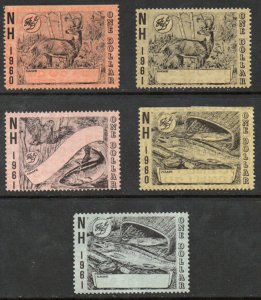 US Assorted Fish & Game, EST. $50-$60, VF OG H/Hr/NH, lovely colors!