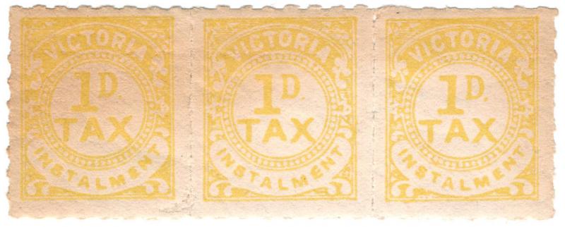 (I.B) Australia - Victoria Revenue : Tax Instalment 1d (inverted watermark)