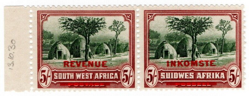 (I.B) South-West Africa Revenue : Duty Stamp 5d (from archive)