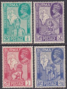 Burma Sc #66-69 Mint Hinged