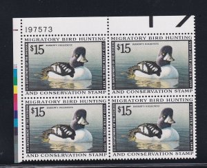 RW65 XF plate block of 4 OG never hinged nice color cv $ 180 ! see pic !
