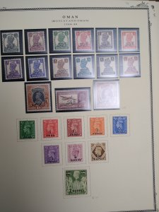 collection on pages Oman 1944-55 PS: CV $170