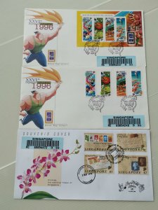 SINGAPORE 3 FDCs IN DIFFERENCE DATES & ISSUES  IN FINE USED CONDITION. (A0020)