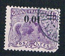 French Guiana 94 Used Great Anteater surcharge (BP0939)