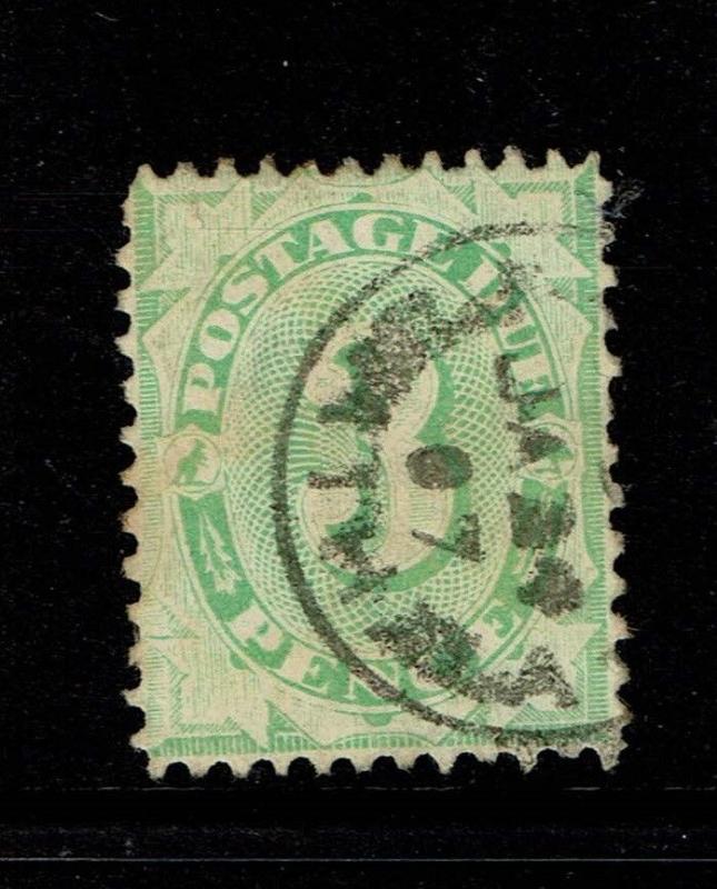 Australia SG# D25w, Used, Hinge Rem, some toning, wmk upright, dull green -S5111