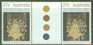 Australia Scott 847 MNH ** Bark Painting gutter pair 1982